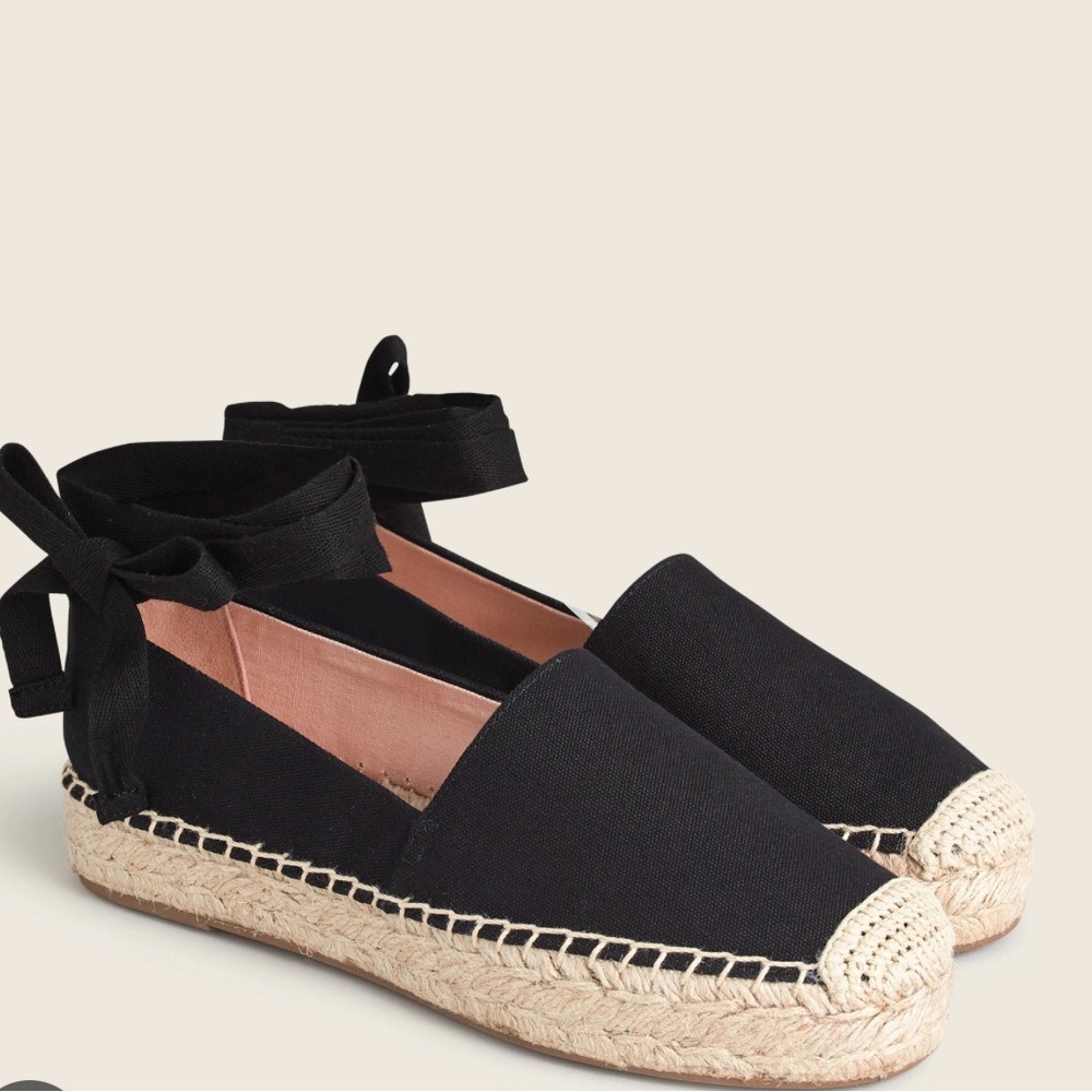 J. Crew Black Espadrille Shoes